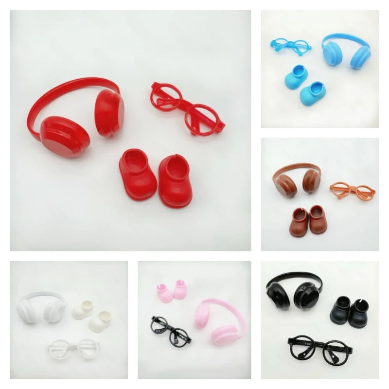 Suitable for Labubu Doll Clothing Accessories Mini Glasses Shoes Headphones V1 V2 V3 DIY Accessories Children's Toys Gifts