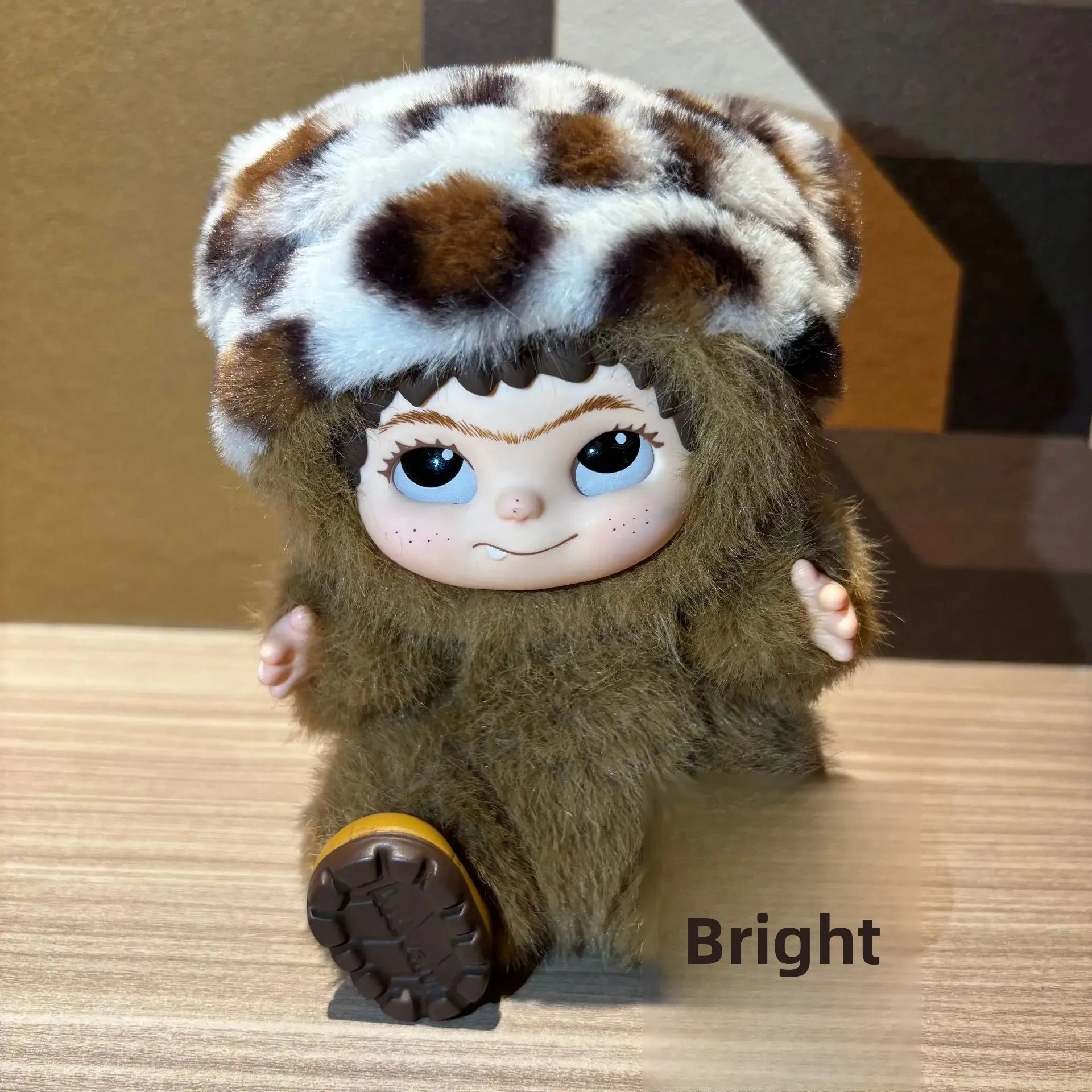 Wakuku Plush Doll Hat 20cm Soft Toy Headwear Doll Accessories Cute Furry Cap for Kids Playtime