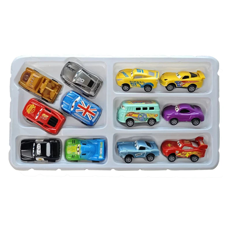 Mini 12 pcs Disney Pixar Cars 3 Piston Cup Rebound Car  Collection Lightning McQueen Jackson Storm PVC Car Model Toy for childre