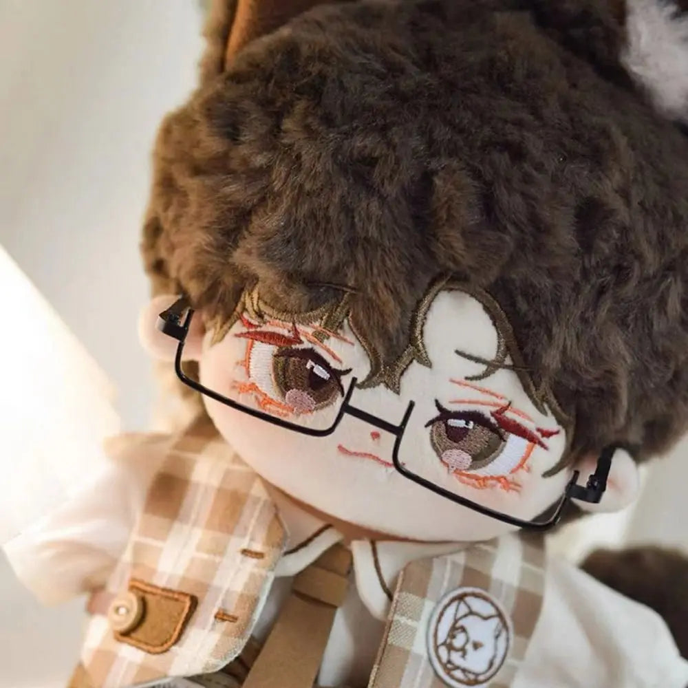 Half-frame Doll Glasses Creative Lensless Metal Plush Doll Eyeglasses Doll Accessories Fashion Pet Glasses for 20cm Dolls