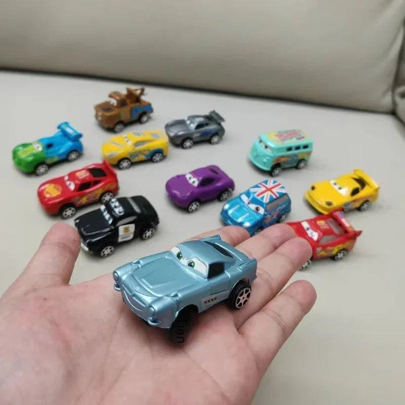 12pcs/set Disney Pixar Cars 3 Back Force Lightning Mcqueen Jackson Storm Mater Model Mini Car Toys Kids Birthday Gift Boxes 2025