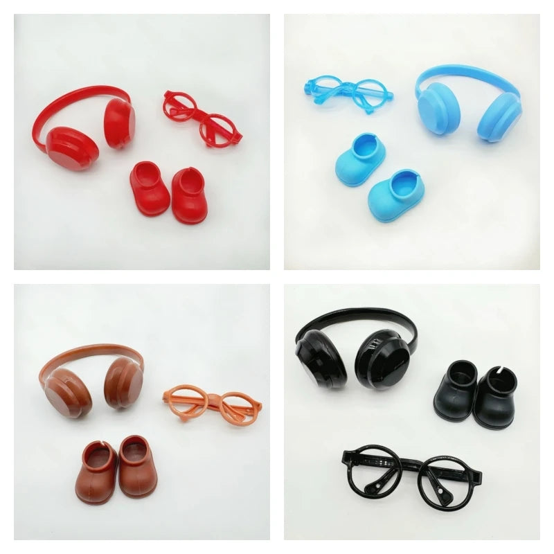 Suitable for Labubu Doll Clothing Accessories Mini Glasses Shoes Headphones V1 V2 V3 DIY Accessories Children's Toys Gifts