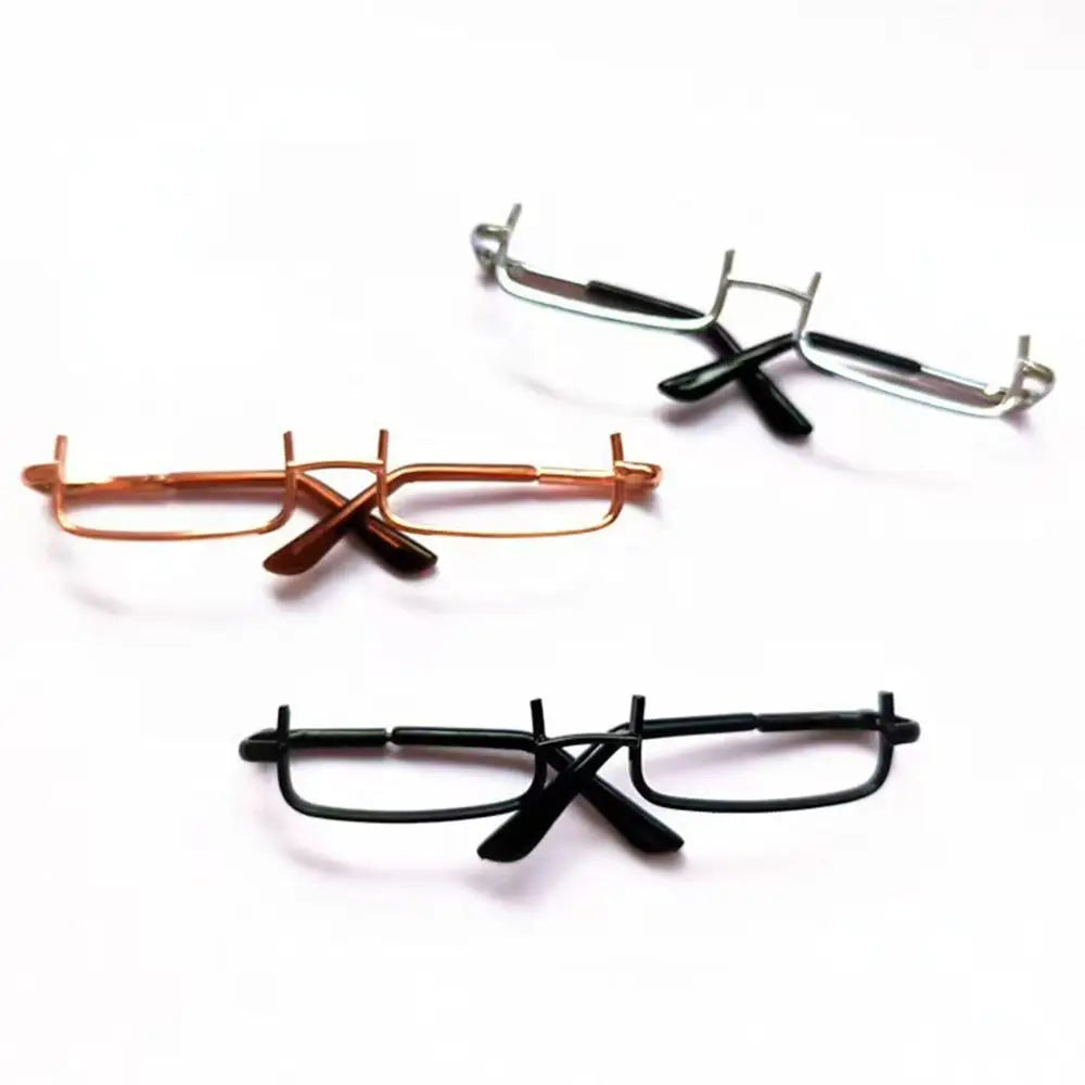 Half-frame Doll Glasses Creative Lensless Metal Plush Doll Eyeglasses Doll Accessories Fashion Pet Glasses for 20cm Dolls