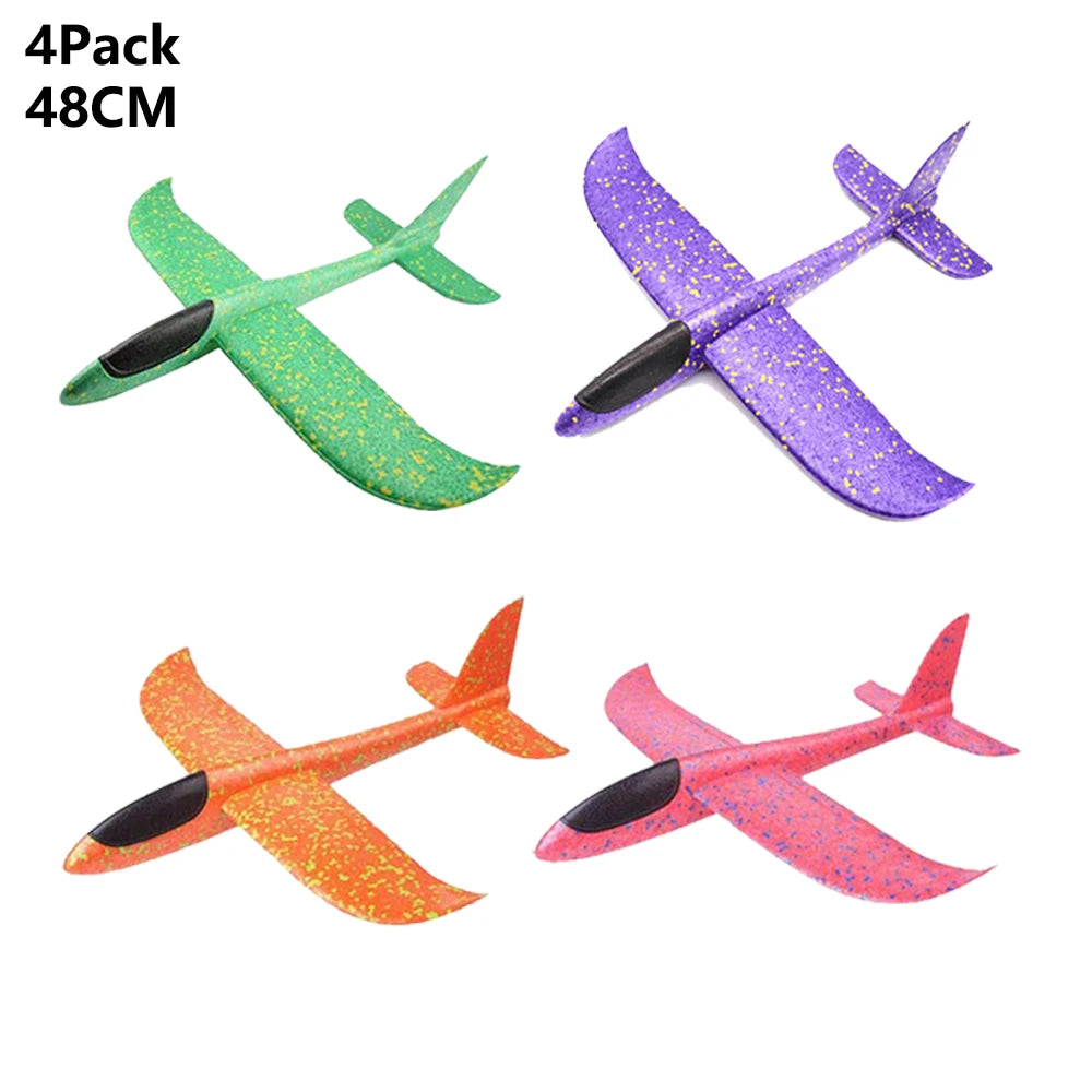 36cm48cm Large Foam Plane Glider Hand Throw Airplane Inertial EPP Bubble Planes Outdoor Launch Kids Toys for Children Boys Gift