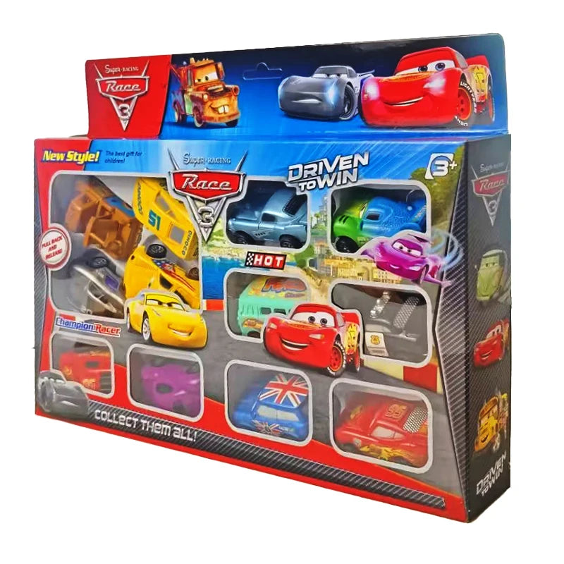 Mini 12 pcs Disney Pixar Cars 3 Piston Cup Rebound Car  Collection Lightning McQueen Jackson Storm PVC Car Model Toy for childre