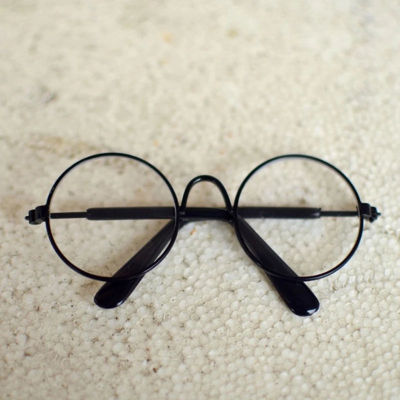 2022 New chirden toys pet toys Doll Cool Glasses Pet Sunglasses For doll Blyth American Grils Toy Photo Props