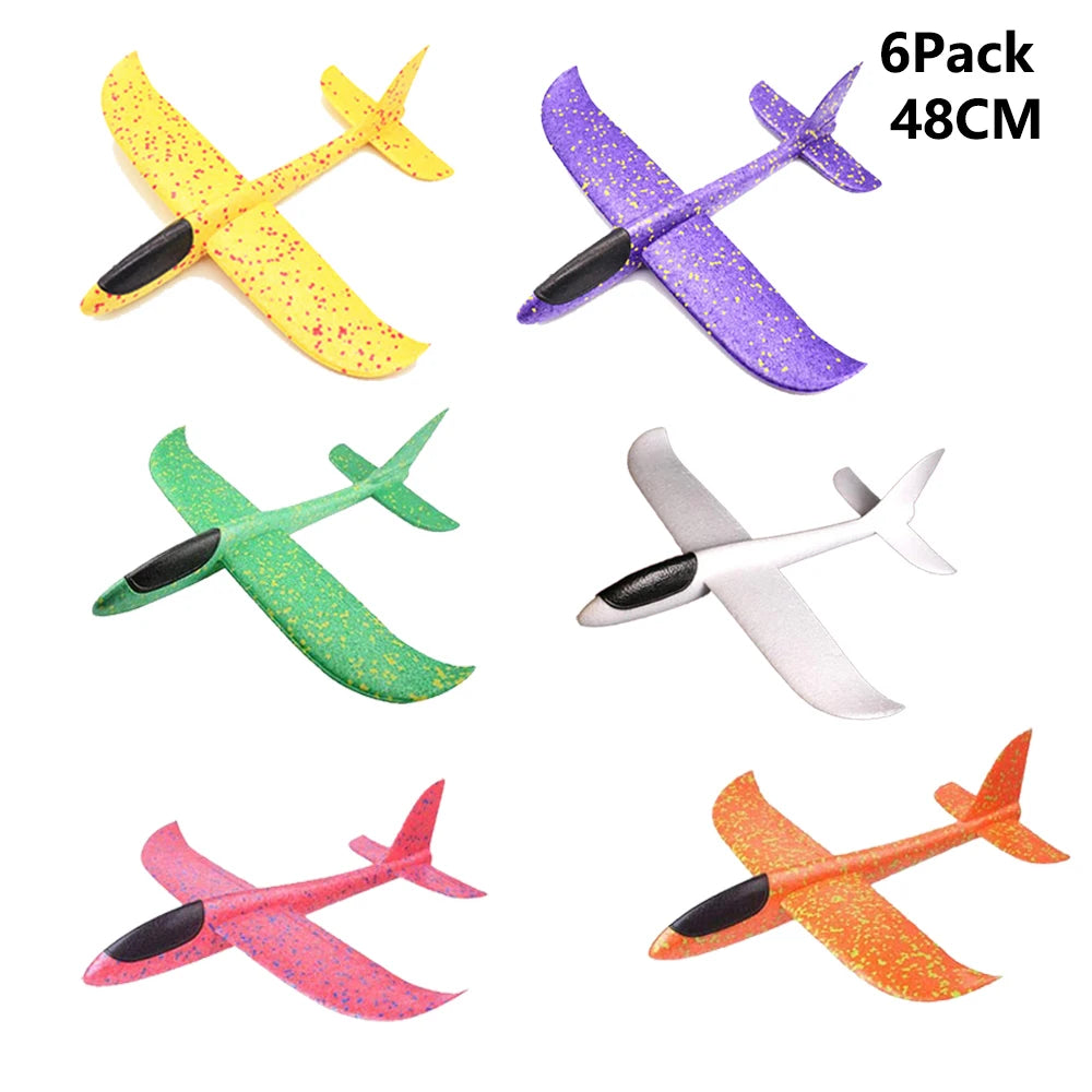 36cm48cm Large Foam Plane Glider Hand Throw Airplane Inertial EPP Bubble Planes Outdoor Launch Kids Toys for Children Boys Gift