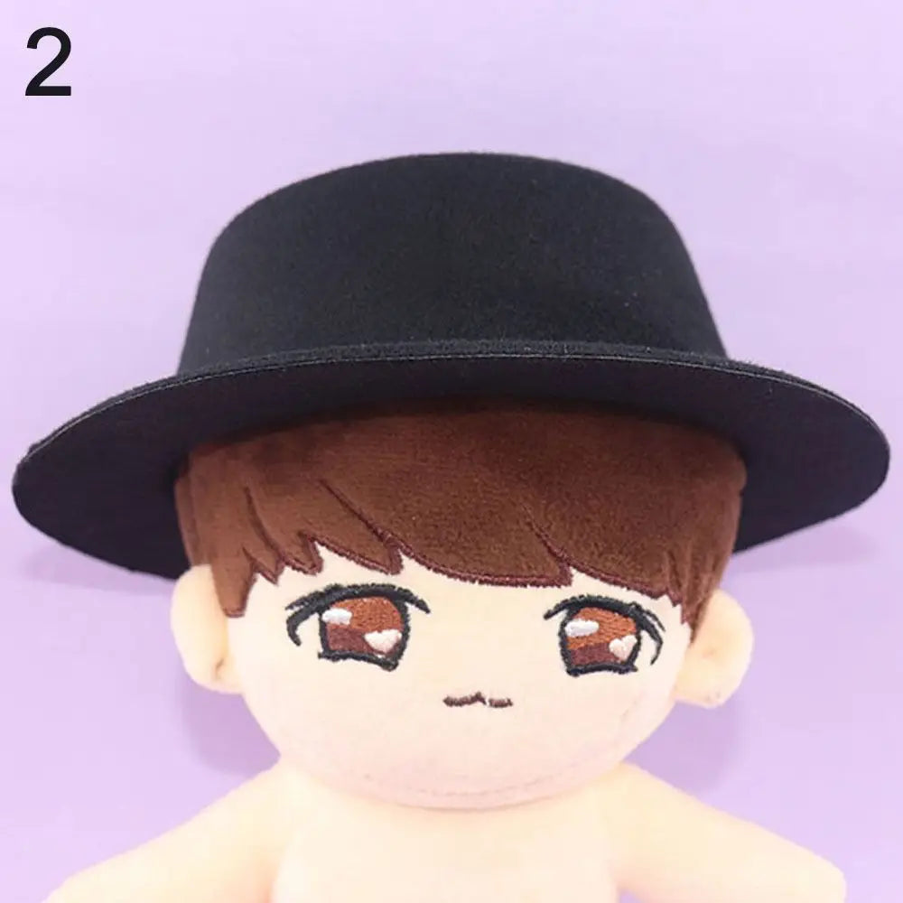 Fashion Caps for 20cm Dolls Beret Hat Candy Color Cute Flannel Casual Hat For Plush Doll Head Doll Fisherman Hat Accessories