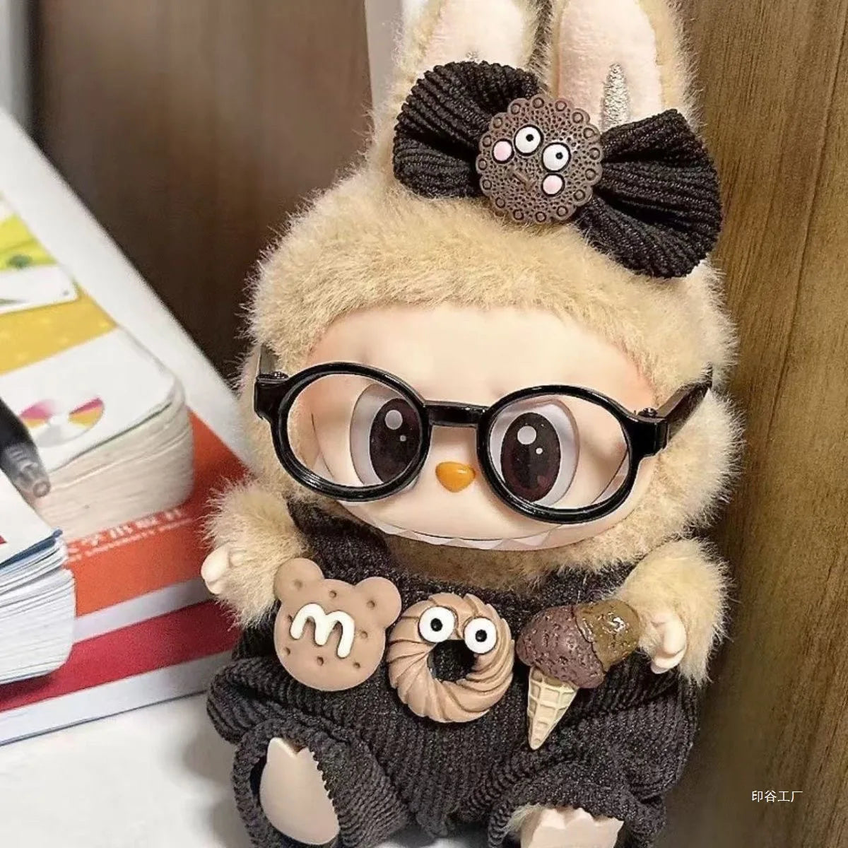 6.5cm Glasses for Labubu Accessories Transparent Plastic Glasses for Labubu Dolls Plush Doll for DIY Toys Doll Glasses Accessory
