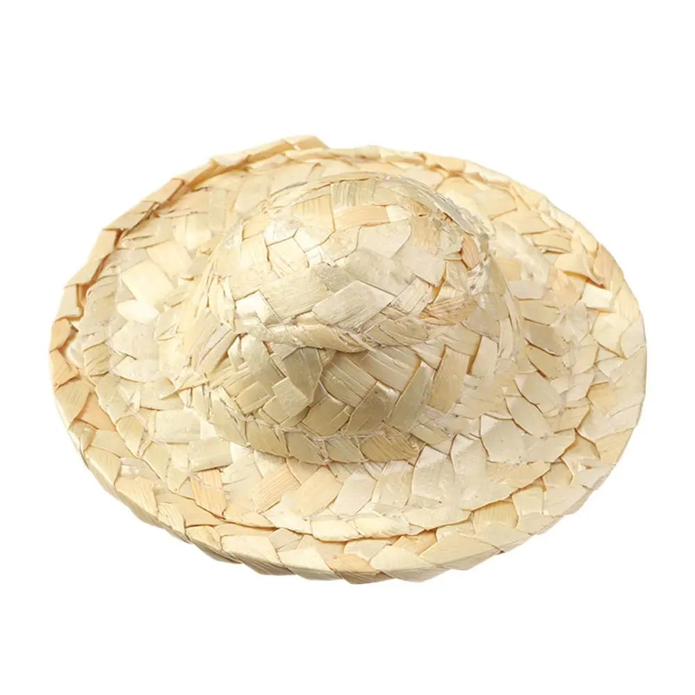Woven Straw Hat DIY Decoration Doll Caps Multiple Sizes Crafts Cute Toys Doll Accessories