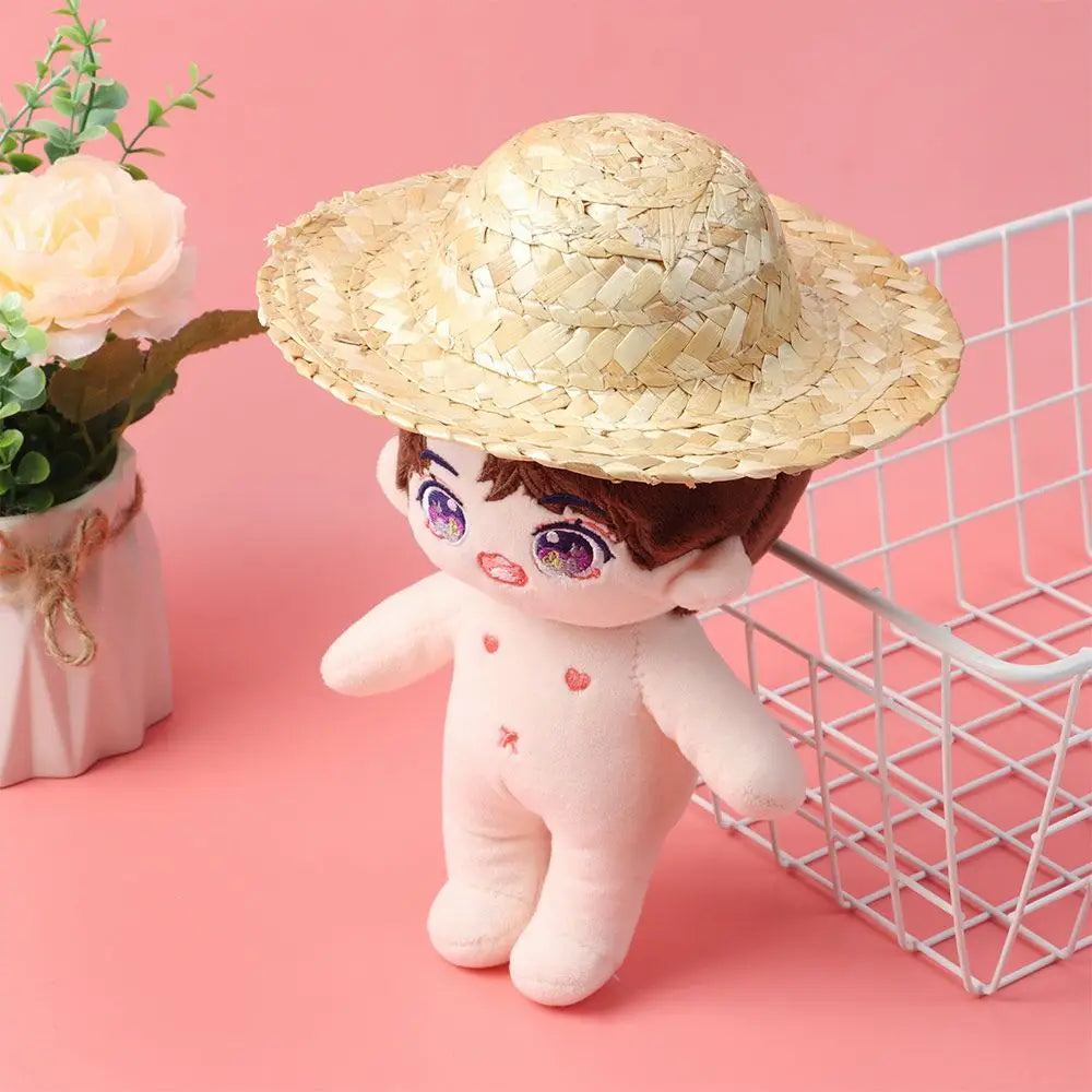 Mini Woven Straw Hat Multiple Sizes Crafts Cute Toys Doll Accessories Woven Straw Hat DIY Decoration Doll Caps