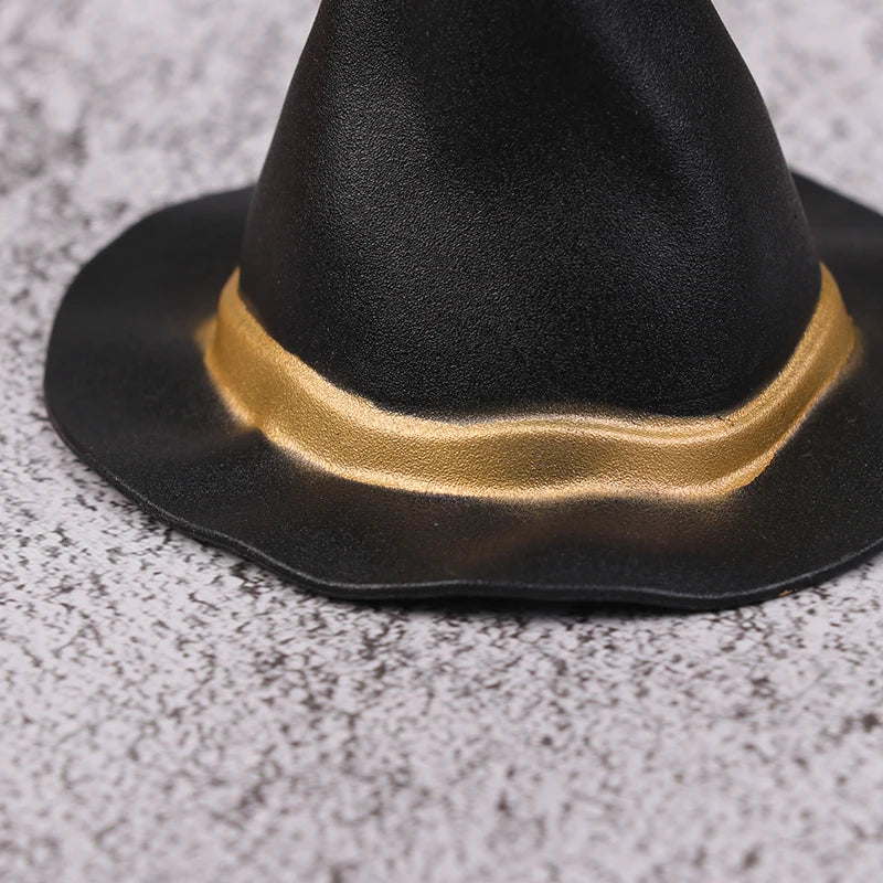 6/10Pcs Doll Felt Cloth Tiny Hats Ornament Cover Miniature Witch Hat Small Hats For Cake Decor Halloween Decoration Toy