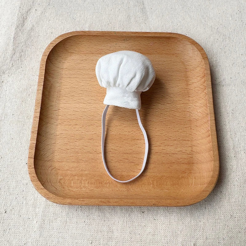 For 10CM Plush Doll Chef Hat Cute Mini Doll Hats DIY Dolls Decoration Accessories Dollhouse Scene Ornament Pretend Play Toys