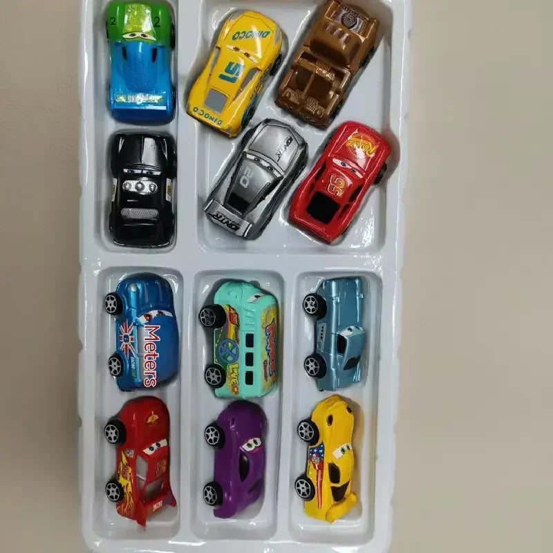 12pcs/set Disney Pixar Cars 3 Back Force Lightning Mcqueen Jackson Storm Mater Model Mini Car Toys Kids Birthday Gift Boxes 2025