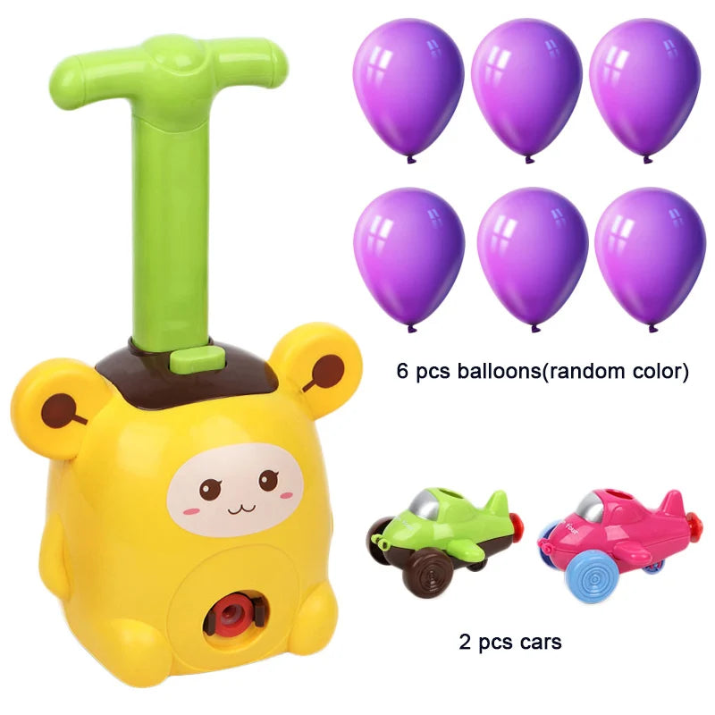 NEW Rocket Balloon Launch Tower Toy Inertia Air Power Balloon Car Science Experimen Puzzle Funny Educational Toys For Children