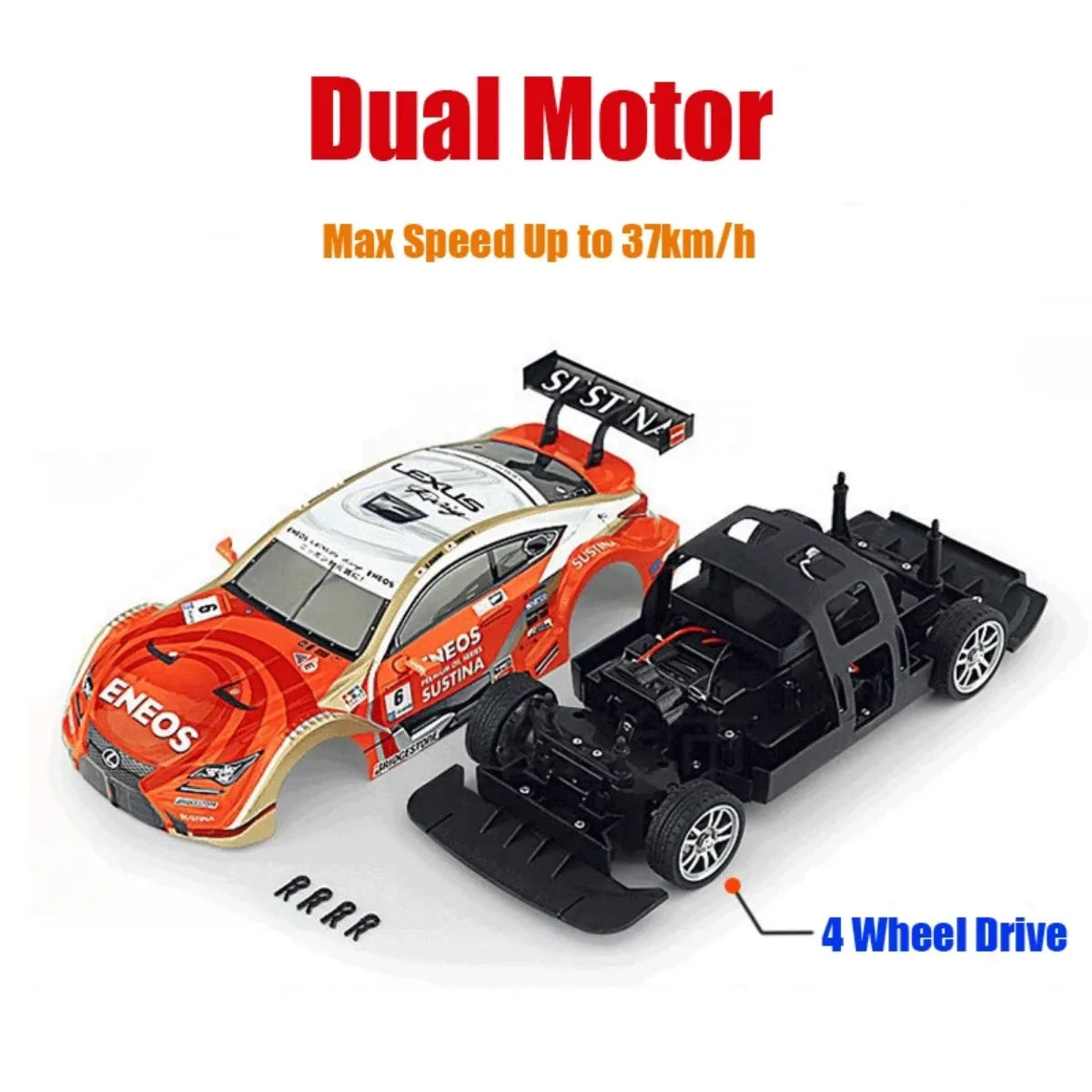 Rhino GTR V2 2.4G 4WD Off-Road Drift Racing RC Car for Kids - Electronic Hobby Toy