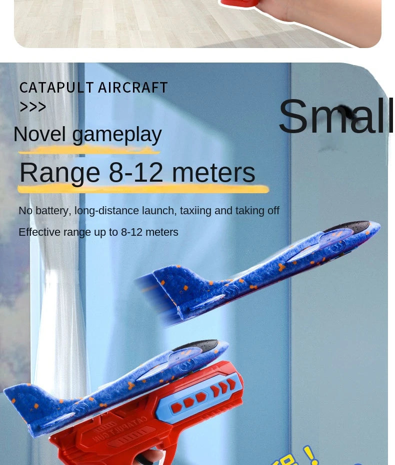 Children's Ejection Aircraft Toys Foam Aircraft Glider Parent-child Outdoor Games Toys Children's Gifts Foam Shooting Flying Toy