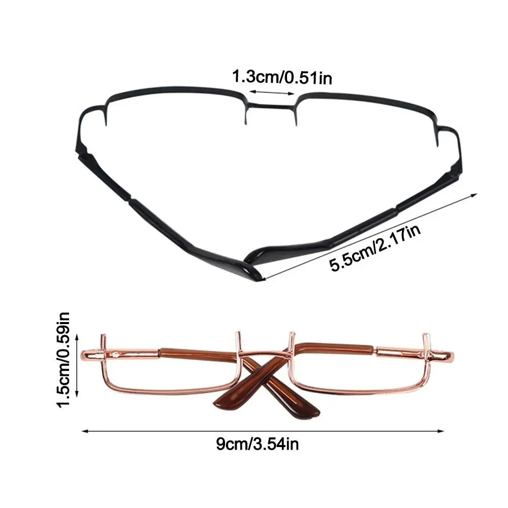 Half-frame Doll Glasses Creative Lensless Metal Plush Doll Eyeglasses Doll Accessories Fashion Pet Glasses for 20cm Dolls