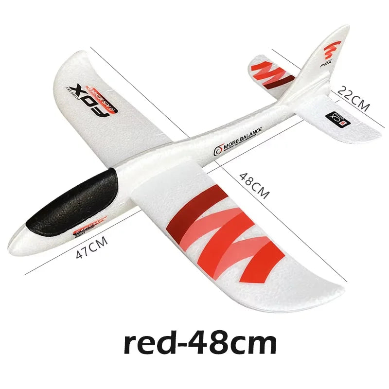 48/99CM Large Foam Glider Airplane Hand Throwing Planes Outdoor Toy 2 Flight Mode Flying Toy for Kids Birthday Party Favors