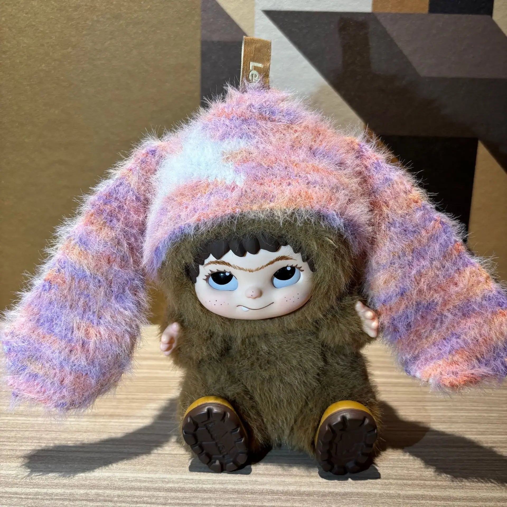 Wakuku Plush Doll Hat 20cm Soft Toy Headwear Doll Accessories Cute Furry Cap for Kids Playtime