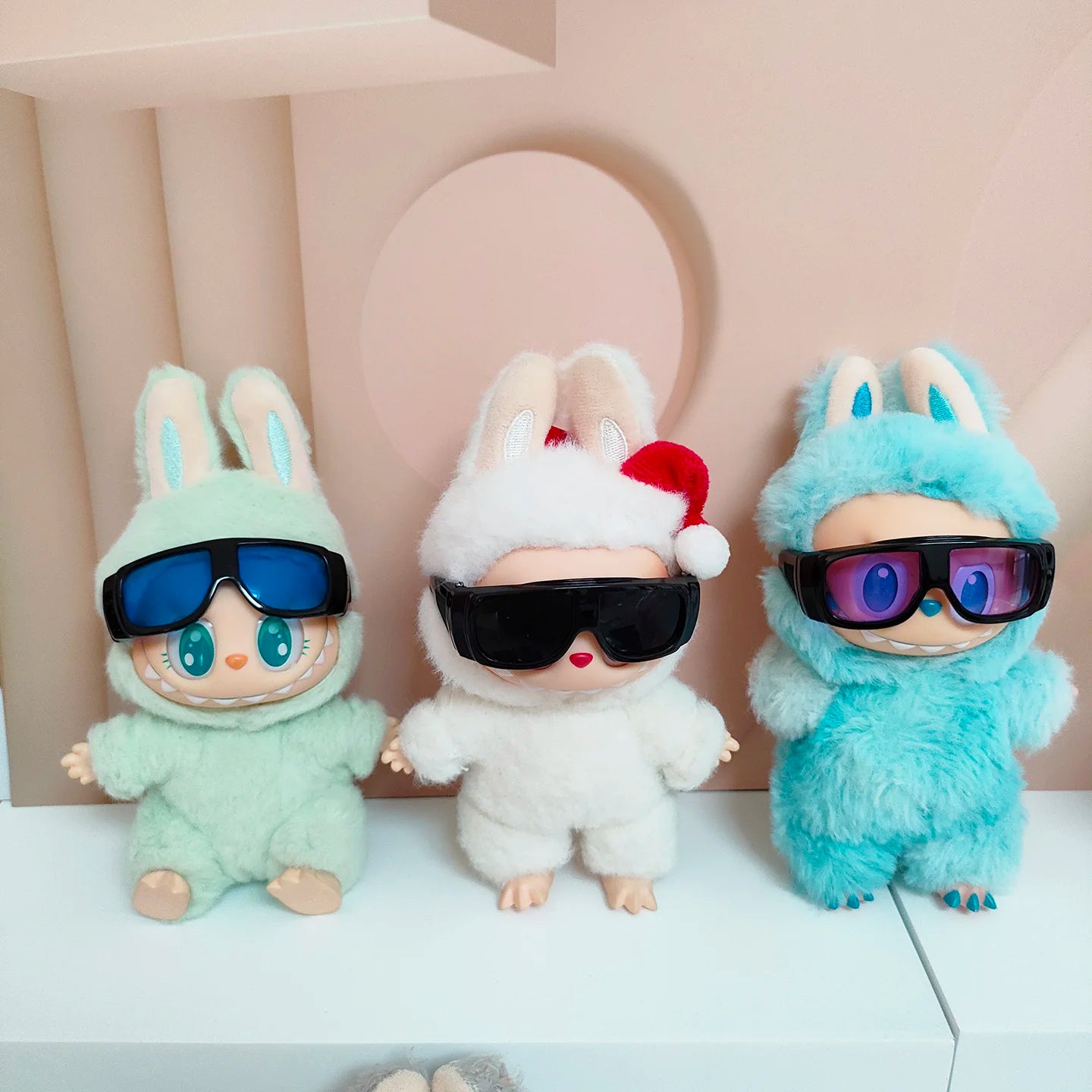 Doll Glasses 6.5cm Goggles Sunglasses for 17cm Labubu V1 V2 V3 Doll Accessories
