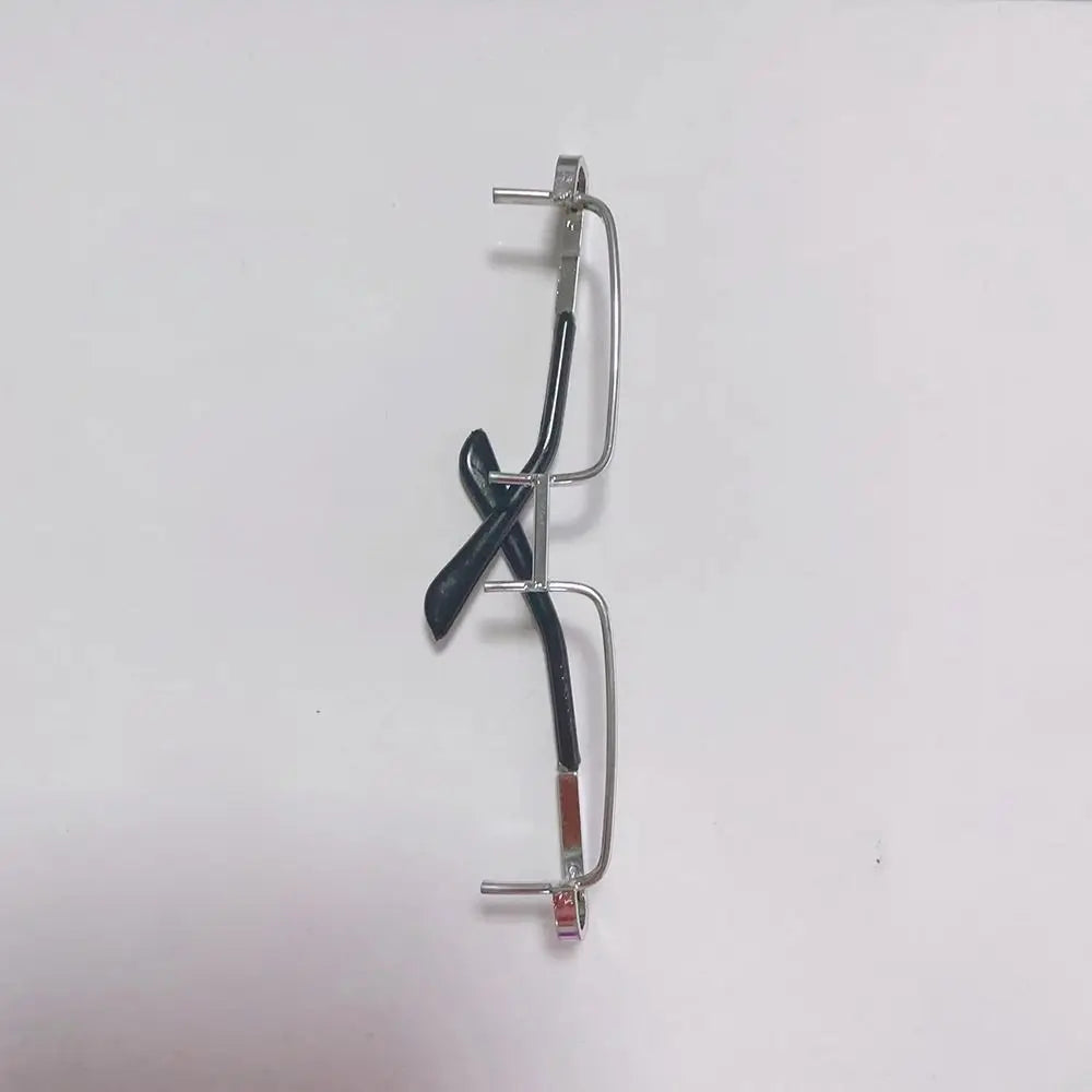 Half-frame Doll Glasses Creative Lensless Metal Plush Doll Eyeglasses Doll Accessories Fashion Pet Glasses for 20cm Dolls