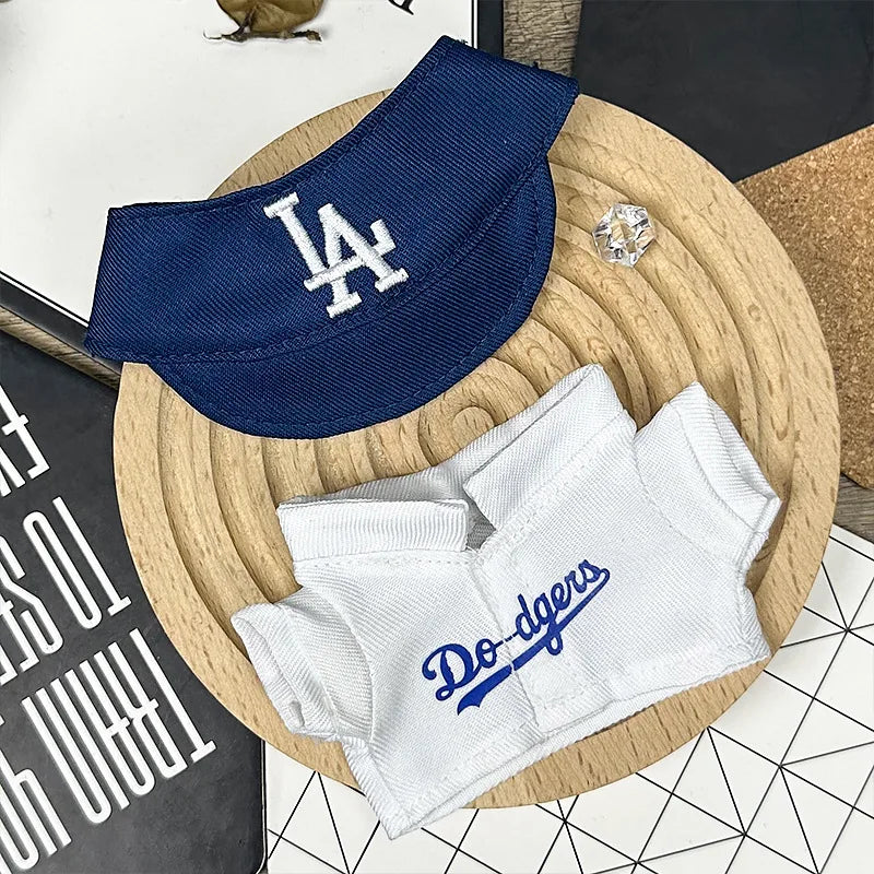 For 17cm Labubu Clothing Set Baseball jersey Catcher gloves Baseball bat Hat V1 V2 V3 Labubu Clothes Doll Accessories Toys